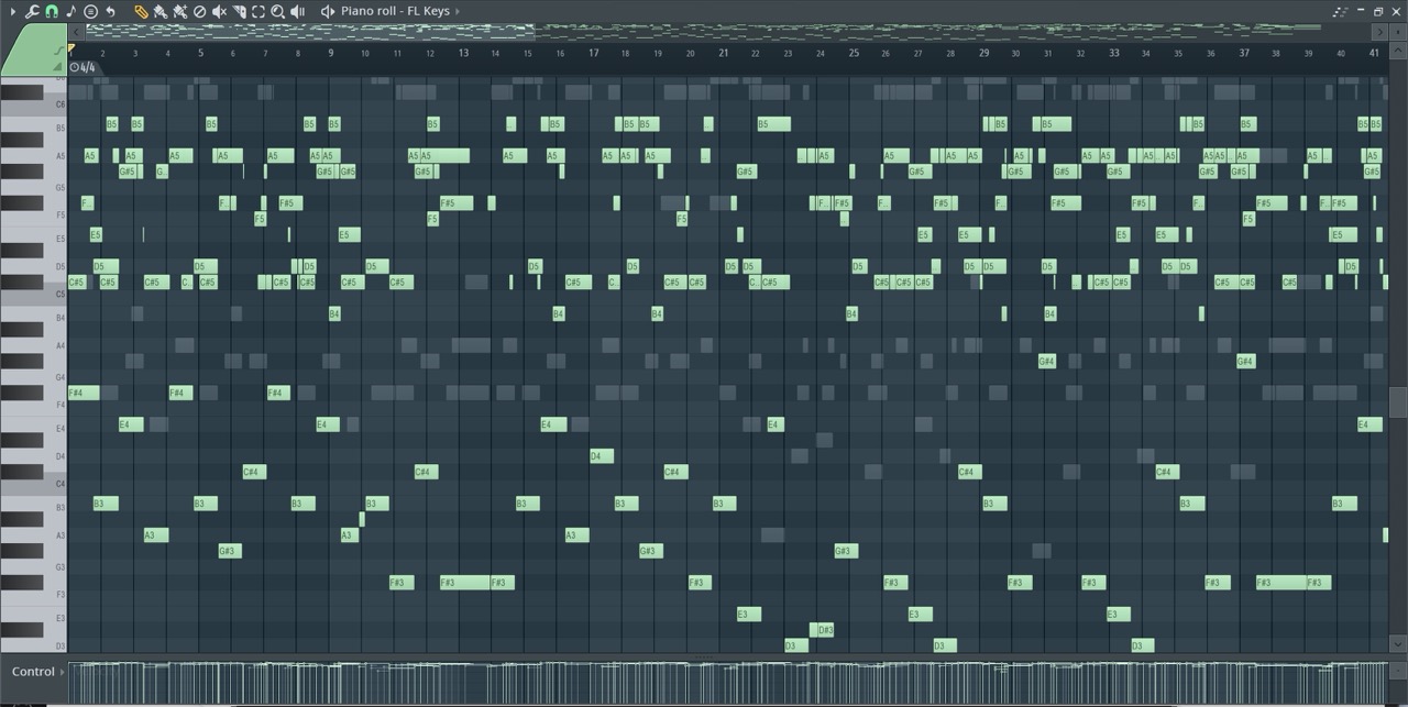 Beginner-friendly MIDI note arrangement after simplification